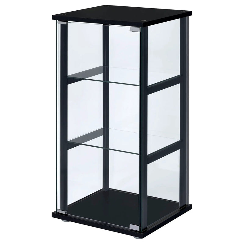 Callie - 3 Shelf Curio Cabinet - Black by HouseOfZazla