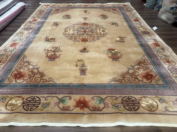 Chinese Wool Rug 8x12, Chinese 90 Line Rug, photo 2 of 13