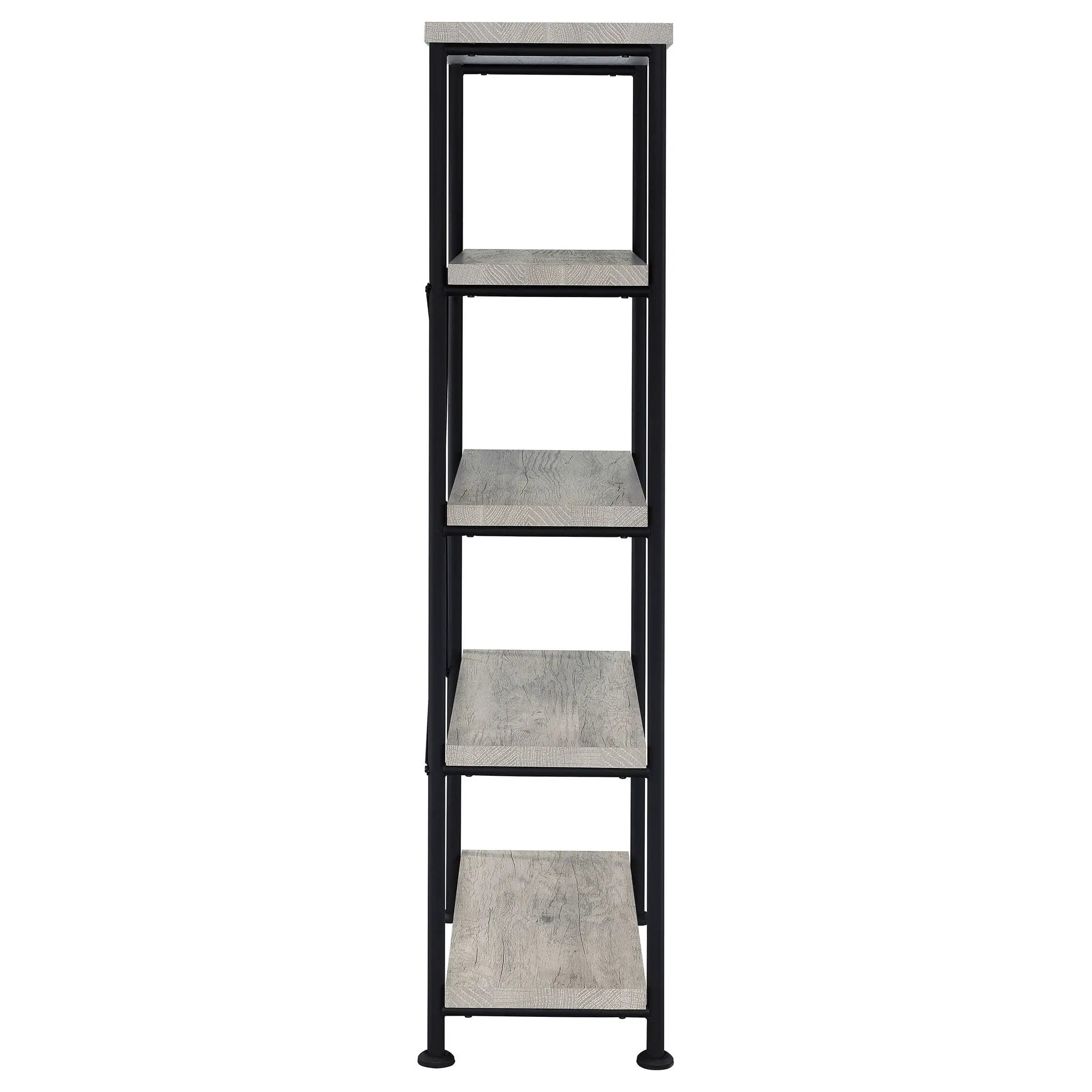 Analiese 63-inch 4-shelf Bookshelf Grey Driftwood by Unique Piece Furniture