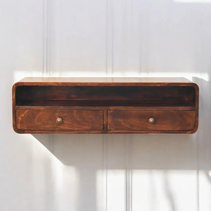 Floating Open Console - Walnut by HouseOfZazla