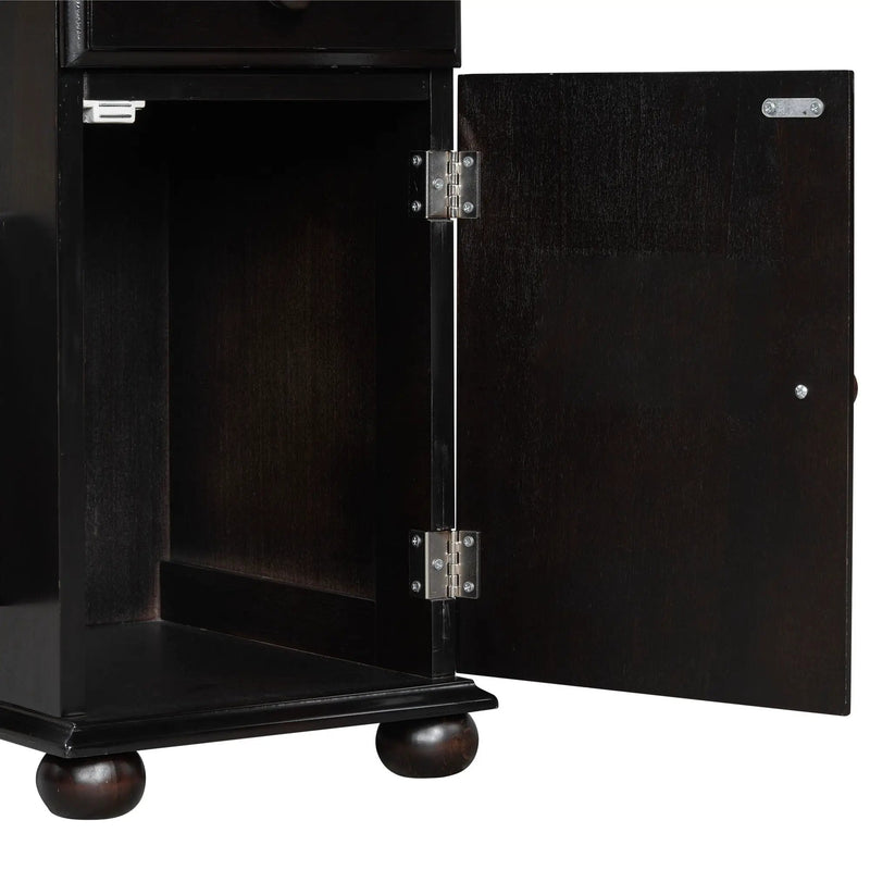 Vintage Flip Top Side Table With USB Ports by HouseOfZazla