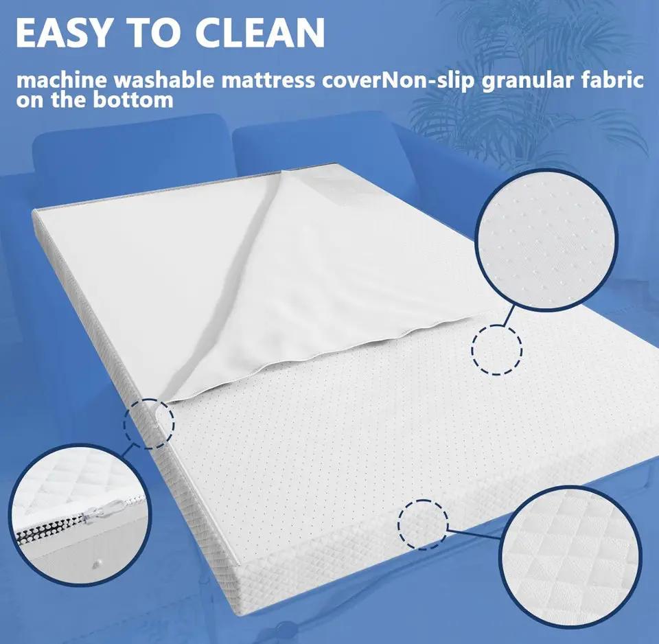 Brand New 4.5 Inch Cold Gel Memory Foam Mattress Replacement for Sleeper Sofa and Couch Beds - Queen Size CertiPUR-US Certified (Sofa Not Included) by Selzalot