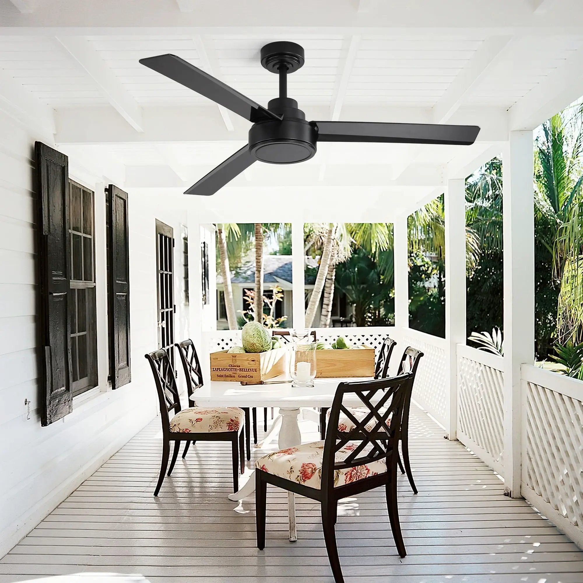 Ceiling Fan Without Light, 3 Blades Farmhouse Ceiling Fan With Remote Control 6-Speed Reversible Dc Motor For Living Room, Bedroom, Kitche by Unique Piece Furniture