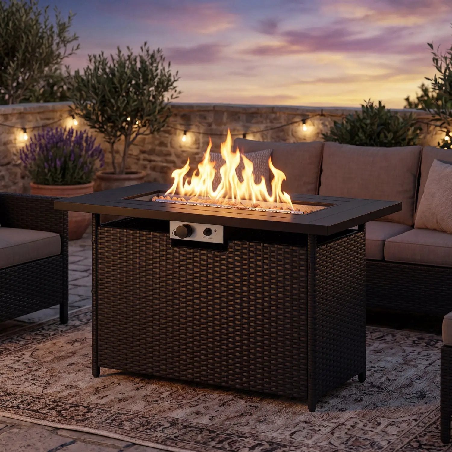 44.5" Propane Fire Pit Table with 50,000 BTU Burner by DirectDeals