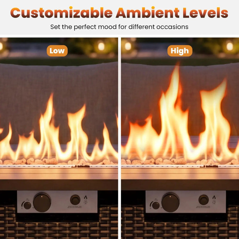 44.5" Propane Fire Pit Table with 50,000 BTU Burner by DirectDeals