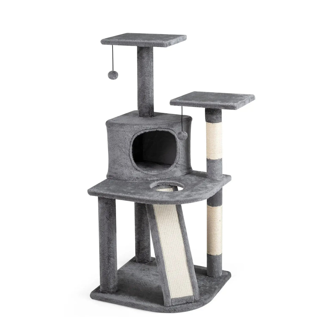44 Inch Tall Kitten Tower with Condo and 2 Plush Perches, photo 2 of 3