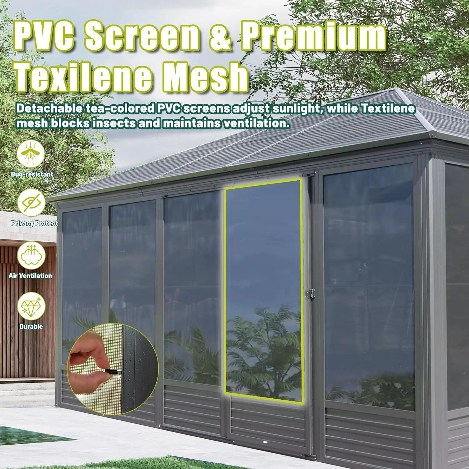 11.2x14.6FT Aluminum Hardtop Gazebo by HouseOfZazla