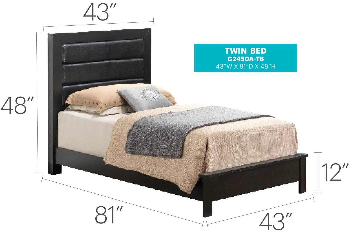 Transitional Modern Design Bed by HouseOfZazla