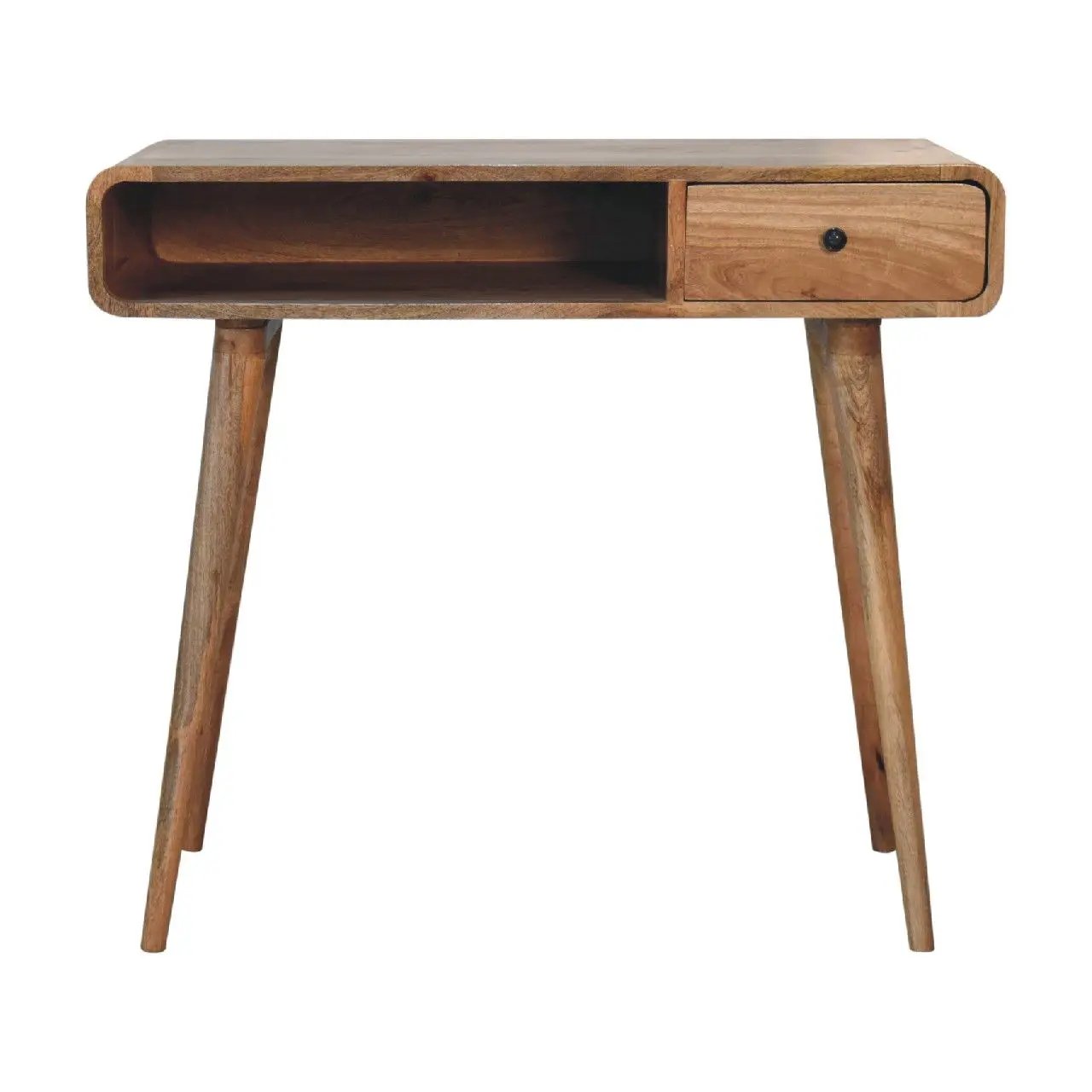 Curved Writing Desk - Oak by HouseOfZazla
