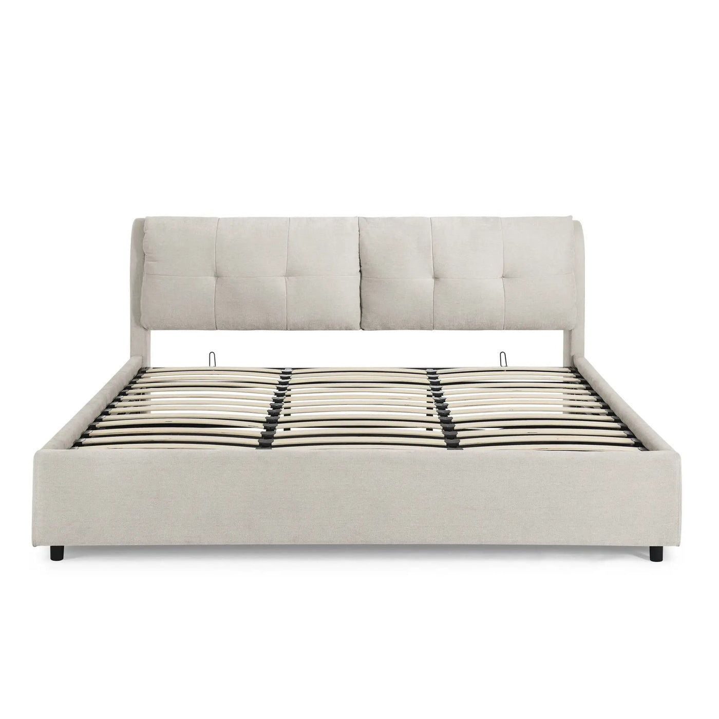Storage Upholstered Hydraulic Platform Bed With Integrated Headboard by HouseOfZazla
