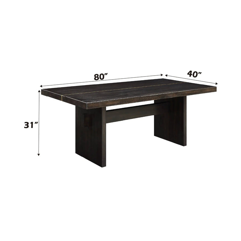 Jaramillo - Rustic Dining Table - Espresso / Gold by Unique Piece Furniture