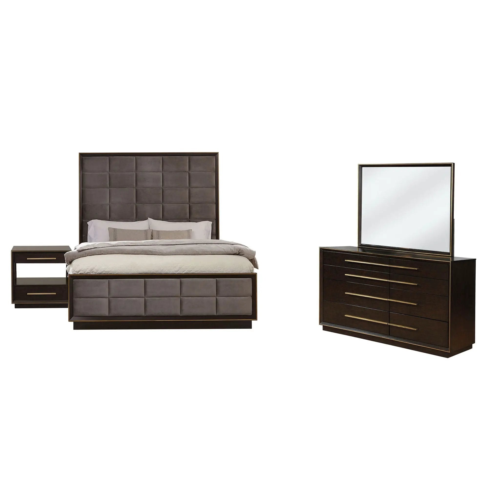 Durango 4-piece Queen Bedroom Set Smoked Peppercorn by Unique Piece Furniture