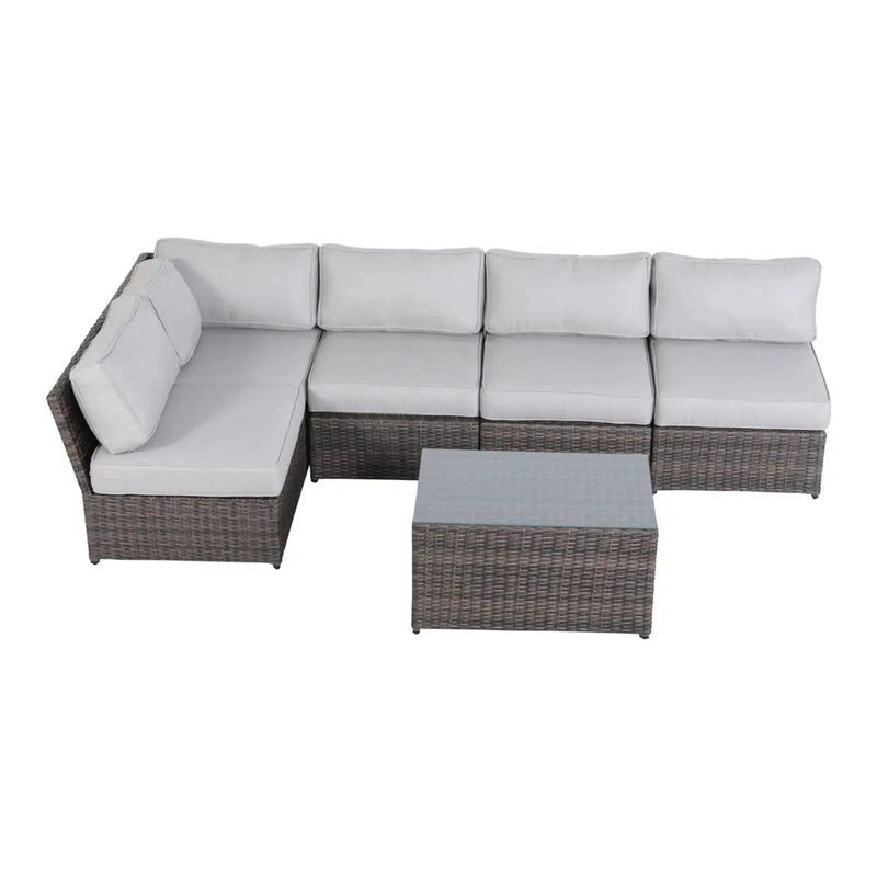 Comfortable Modern Patio Rattan Sectional Set With Cushions by HouseOfZazla