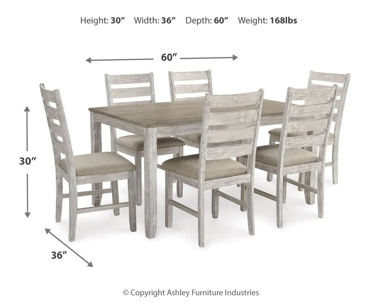 Skempton - Dining Room Table Set (Set of 7) - White by Unique Piece Furniture