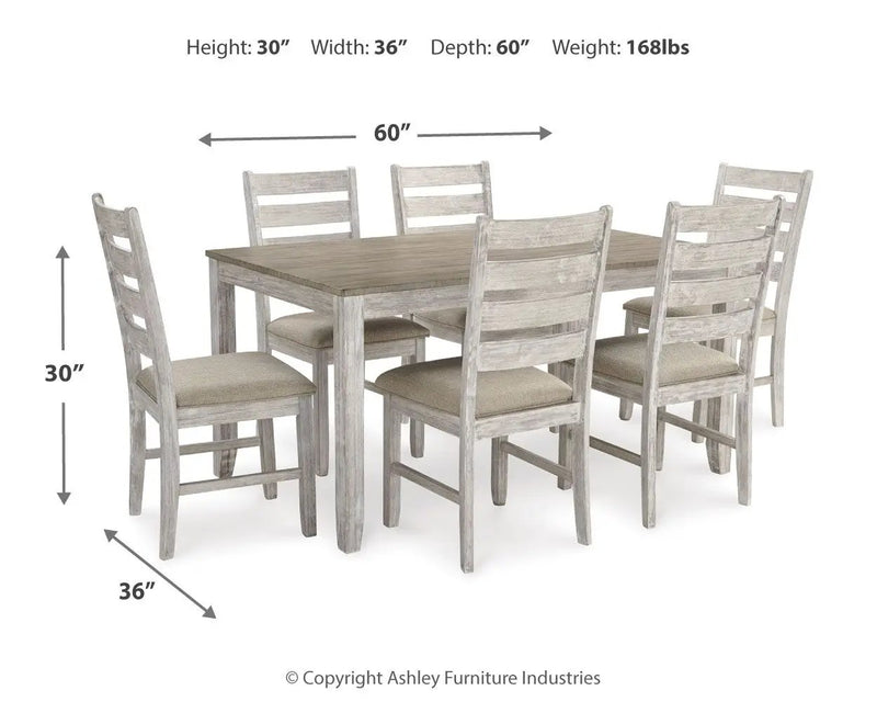Skempton - Dining Room Table Set (Set of 7) - White by Unique Piece Furniture