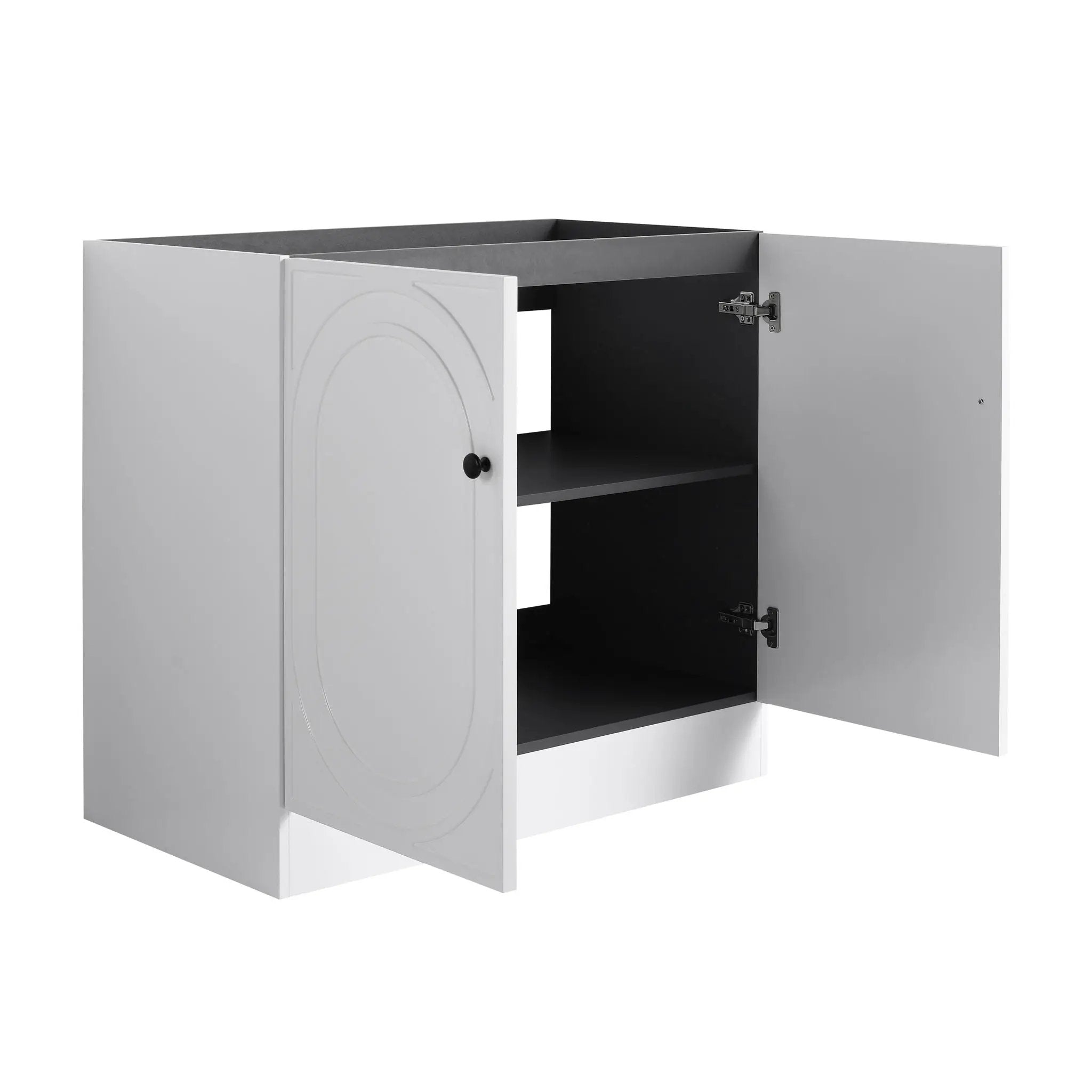 Modern Freestanding Bathroom Vanity With Soft Close Cabinet Doors by HouseOfZazla