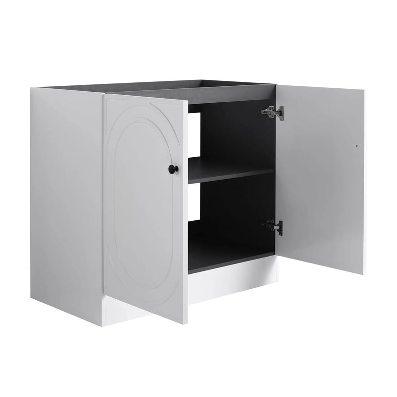 Modern Freestanding Bathroom Vanity With Soft Close Cabinet Doors by HouseOfZazla