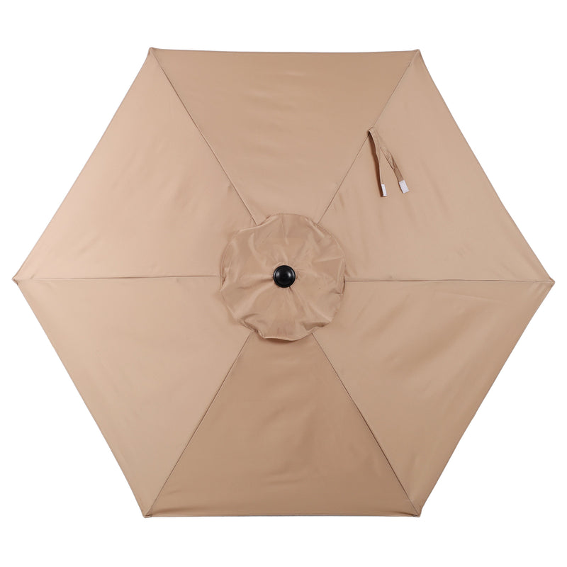 10FT Patio Umbrella with Push Button Tilt and Crank Mechanism by HouseOfZazla
