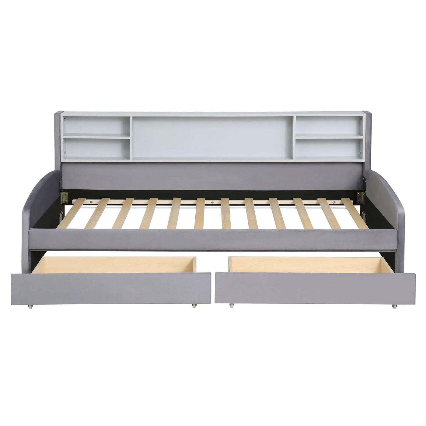 Luxurious Upholstered Platform Bed With Storage Drawers by Unique Piece Furniture