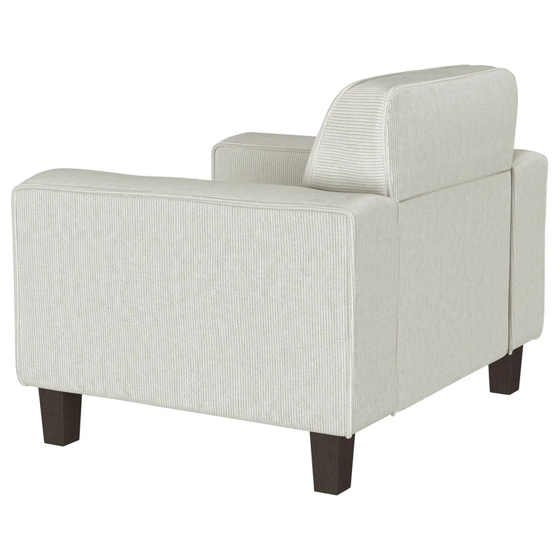 Deerhurst Upholstered Track Arm Tufted Accent Chair Greige by Unique Piece Furniture