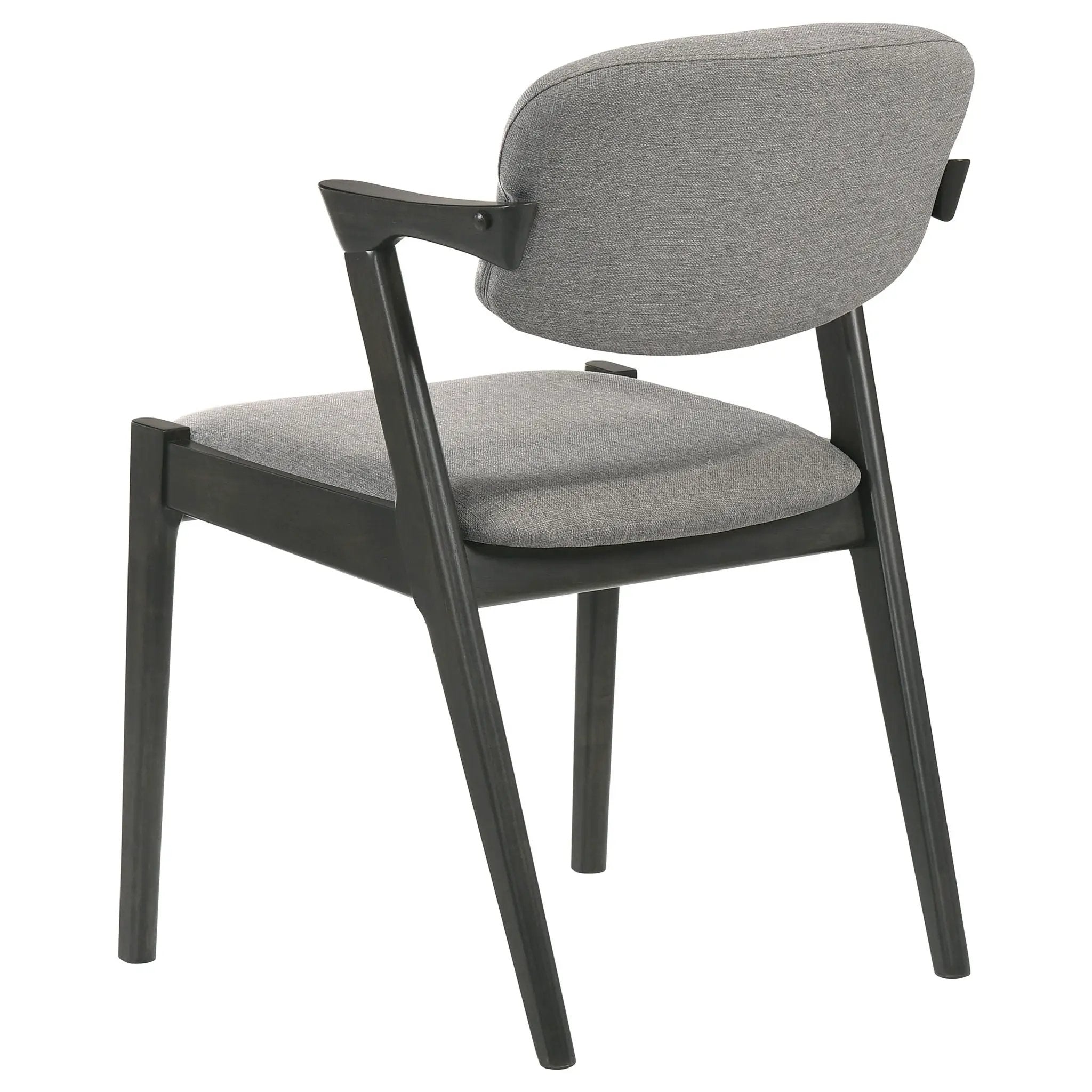 Stevie Padded Wood Dining Arm Chair Black (Set of 2) by Unique Piece Furniture