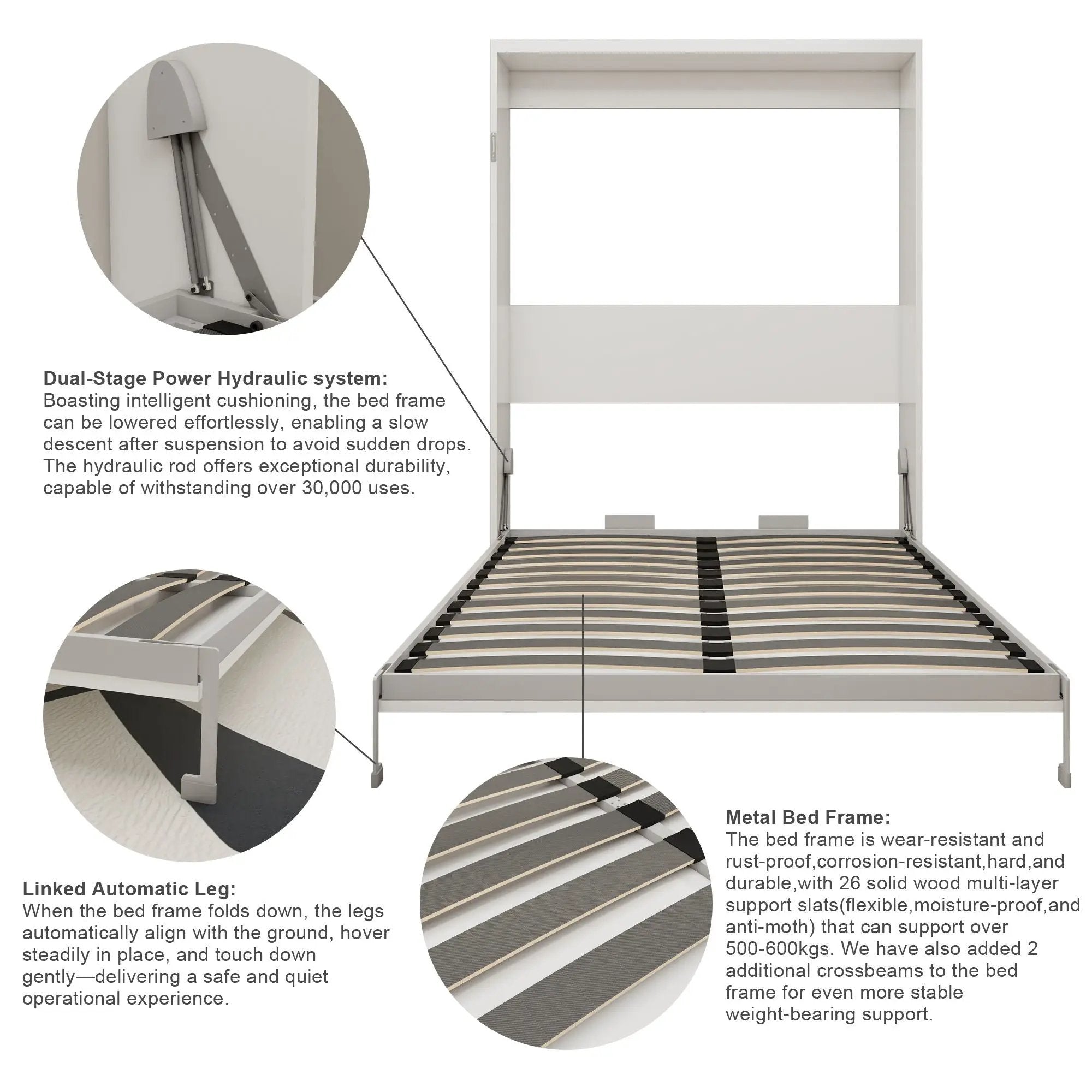 Folding Vertical Murphy Wall Bed by HouseOfZazla