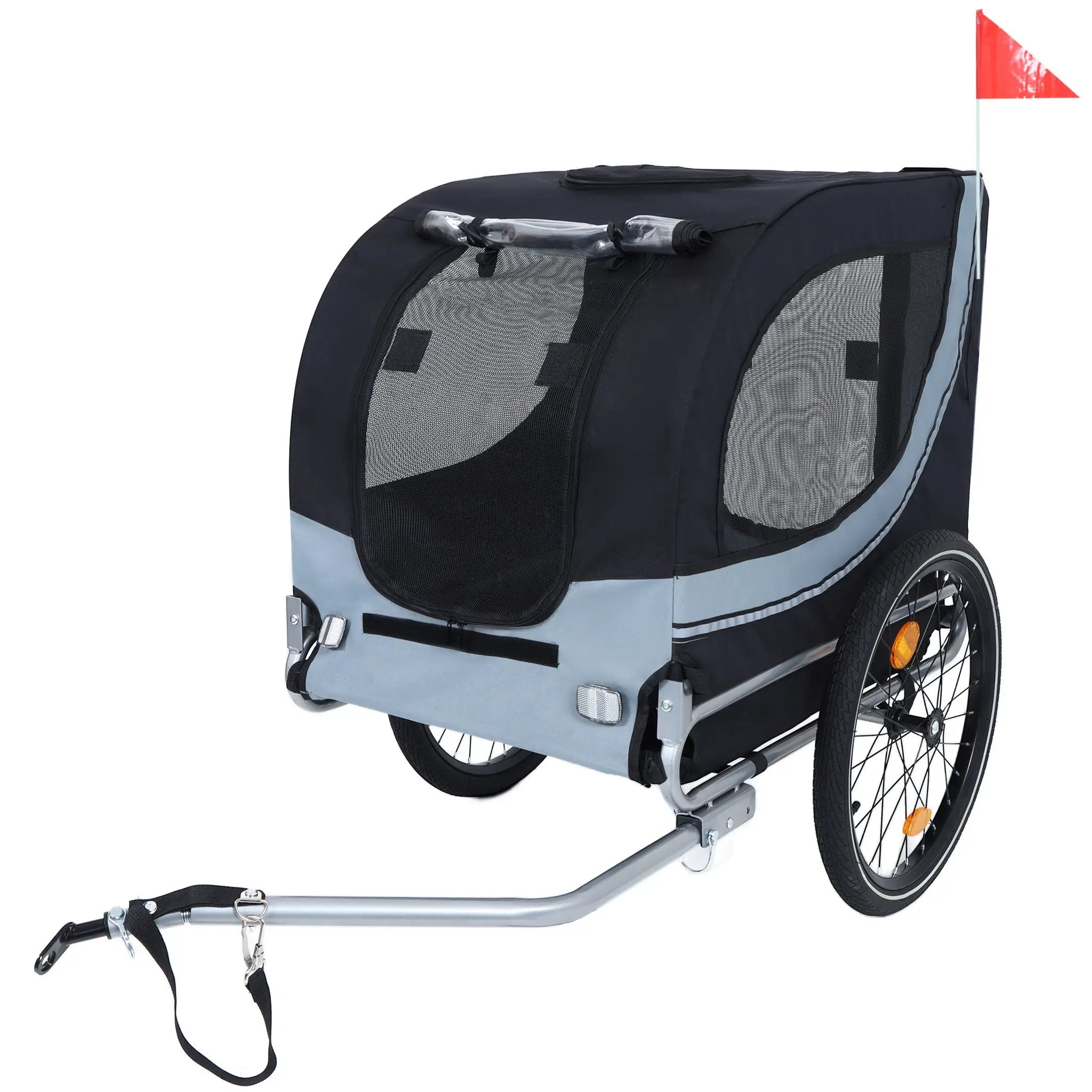 Large Folding Bike Trailer for Dogs – 66LB Capacity All-Terrain Pet Carrier by HouseOfZazla