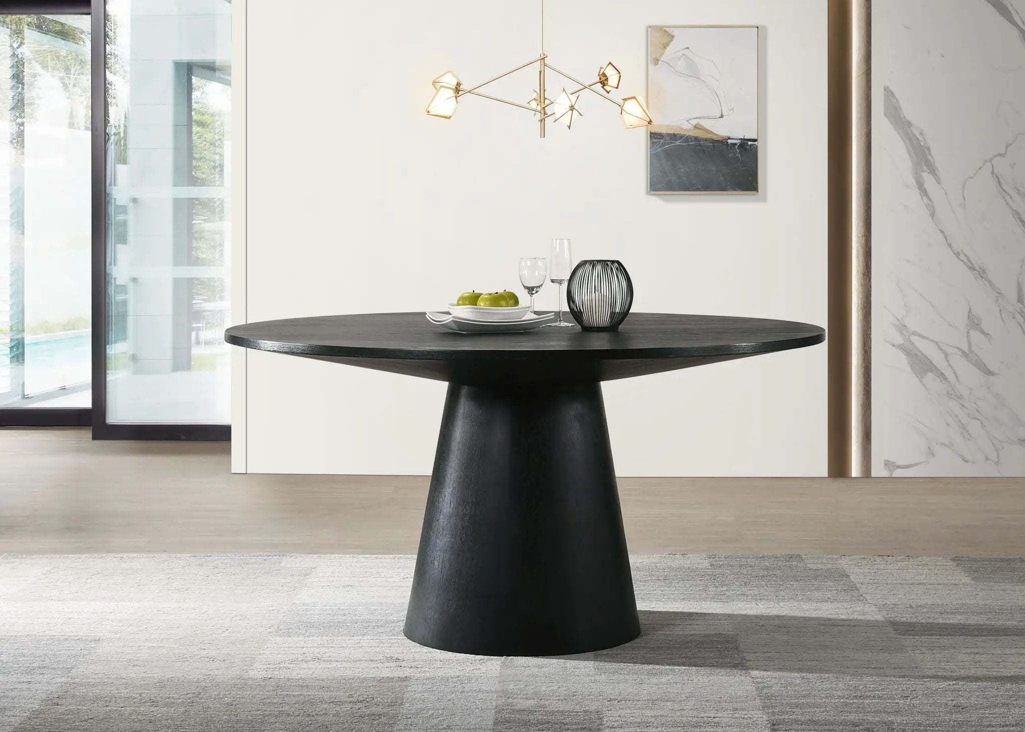 Jasper - Wide Contemporary Round Dining Table by Unique Piece Furniture