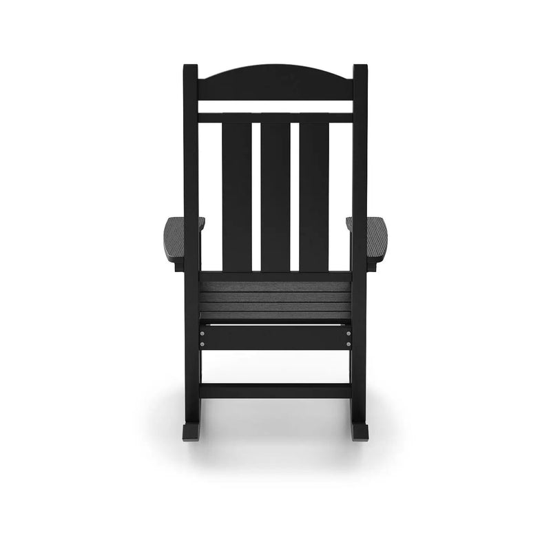 Traditional Porch Rocker Classic HDPE Poly Lumber For Porch, Patio, And Garden Comfort by HouseOfZazla