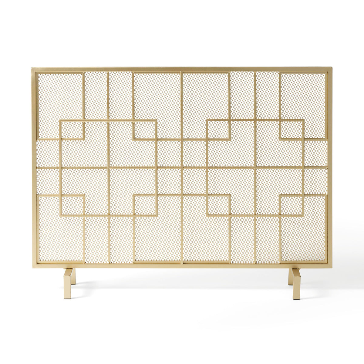 Dorothy Modern Single Panel Iron Fire Screen, photo 2 of 9