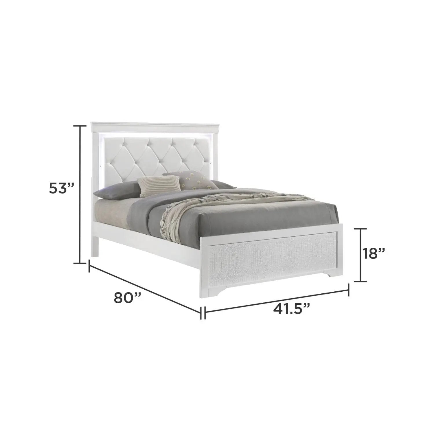 Blaze - Modern Bedroom Set With LED Headboard by HouseOfZazla