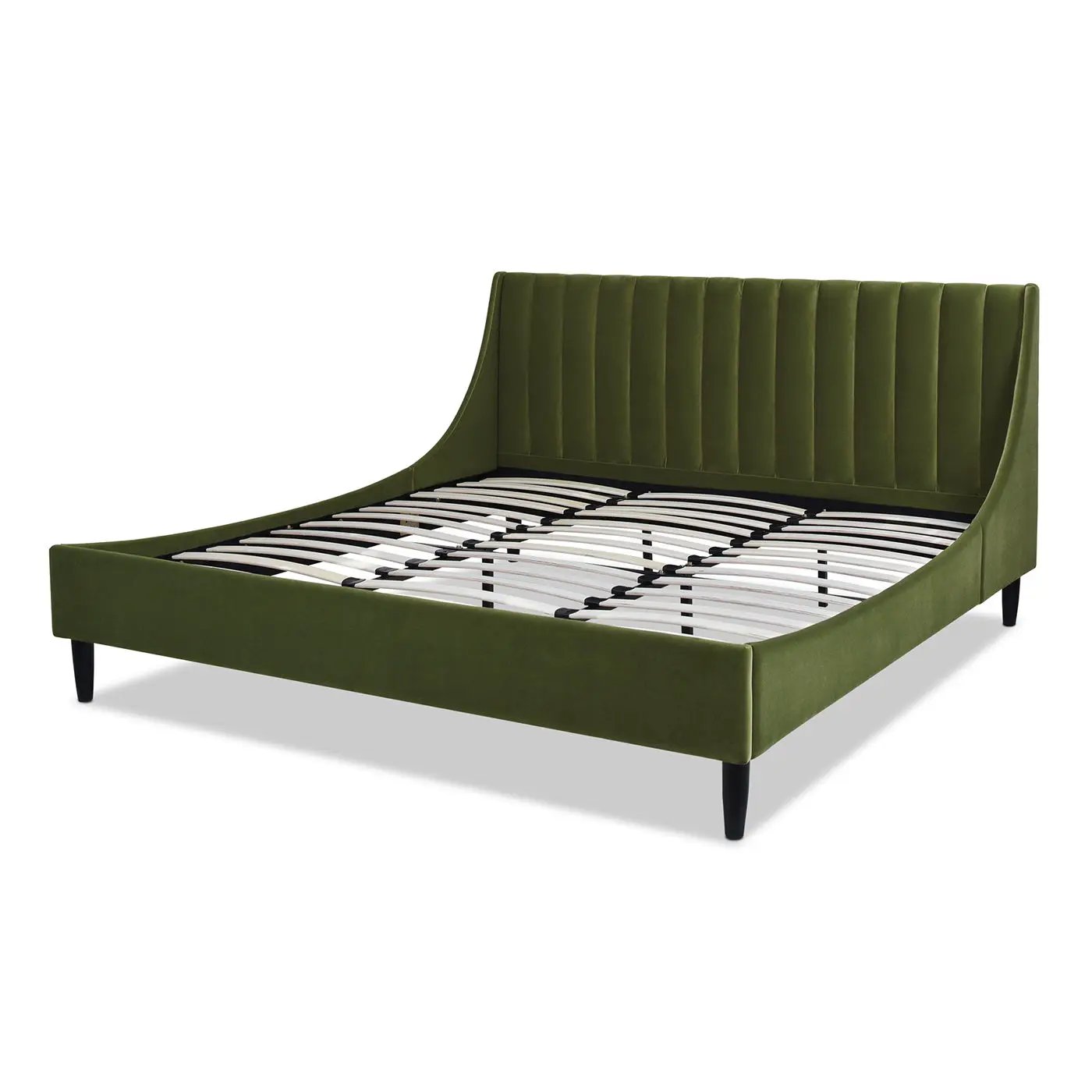 Aspen - Vertical Tufted Modern Headboard Platform Bed Set by HouseOfZazla
