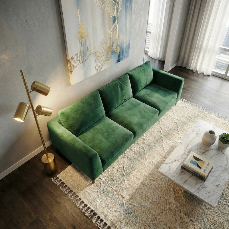 Harmony - Floor Lamp With Rotary Switch Triple Spots Block Base - Gold by Unique Piece Furniture