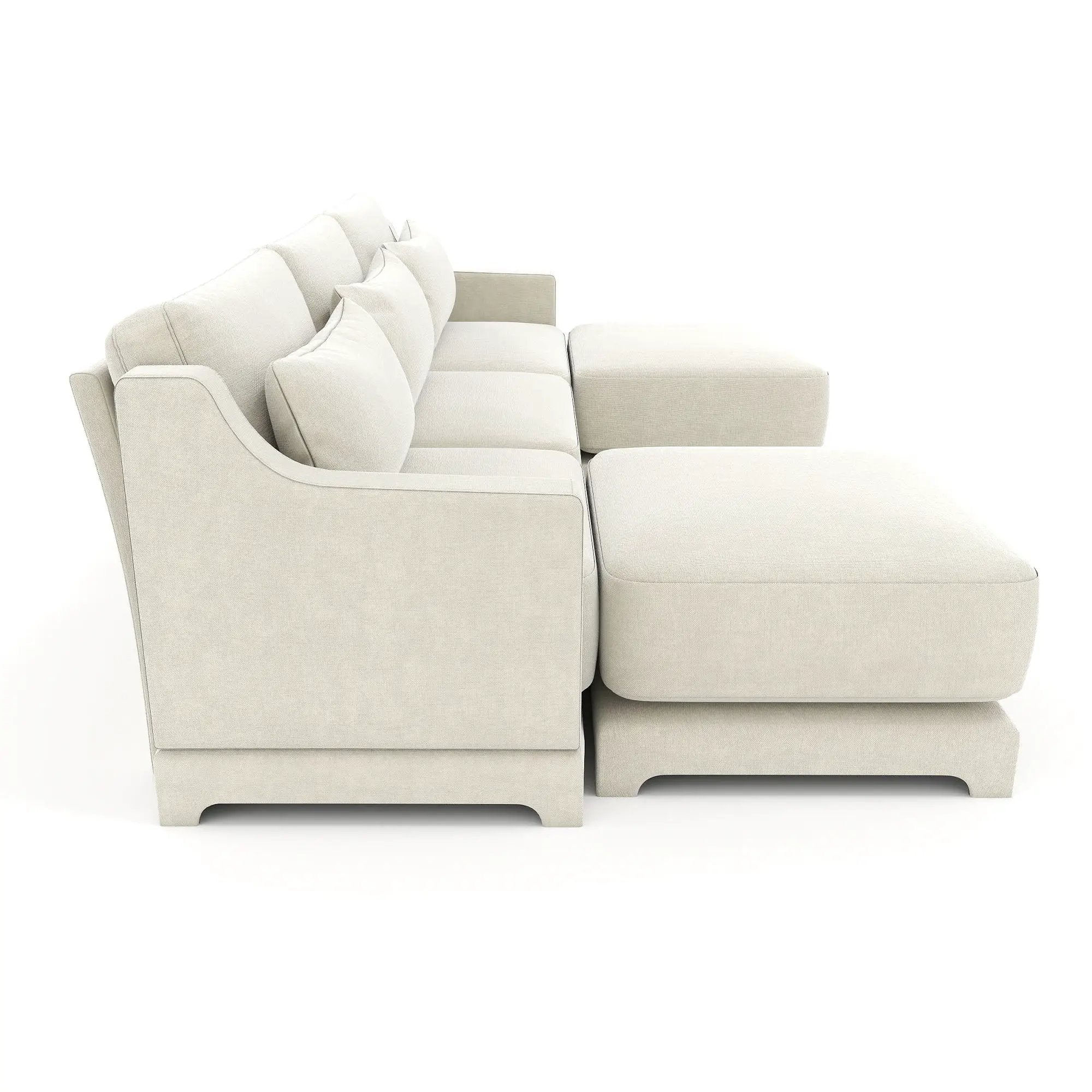 Stylish Sofa With Ottoman And Lumbar Pillows, Ergonomic Design by HouseOfZazla