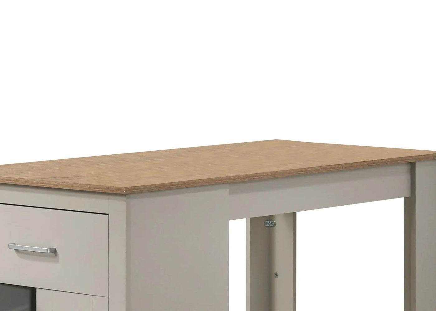 Alonzo - Small Space Counter Height Dining Table With Cabinet, Drawer, And 2 Ergonomic Counter Stools (Set of 3) by HouseOfZazla