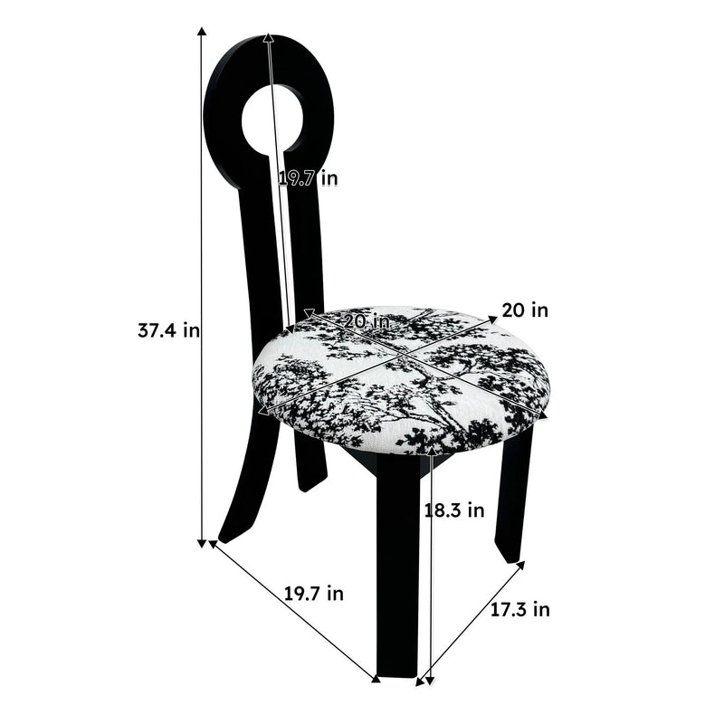 Key Design, Dining Chairs (Set of 2) - White / Black by HouseOfZazla