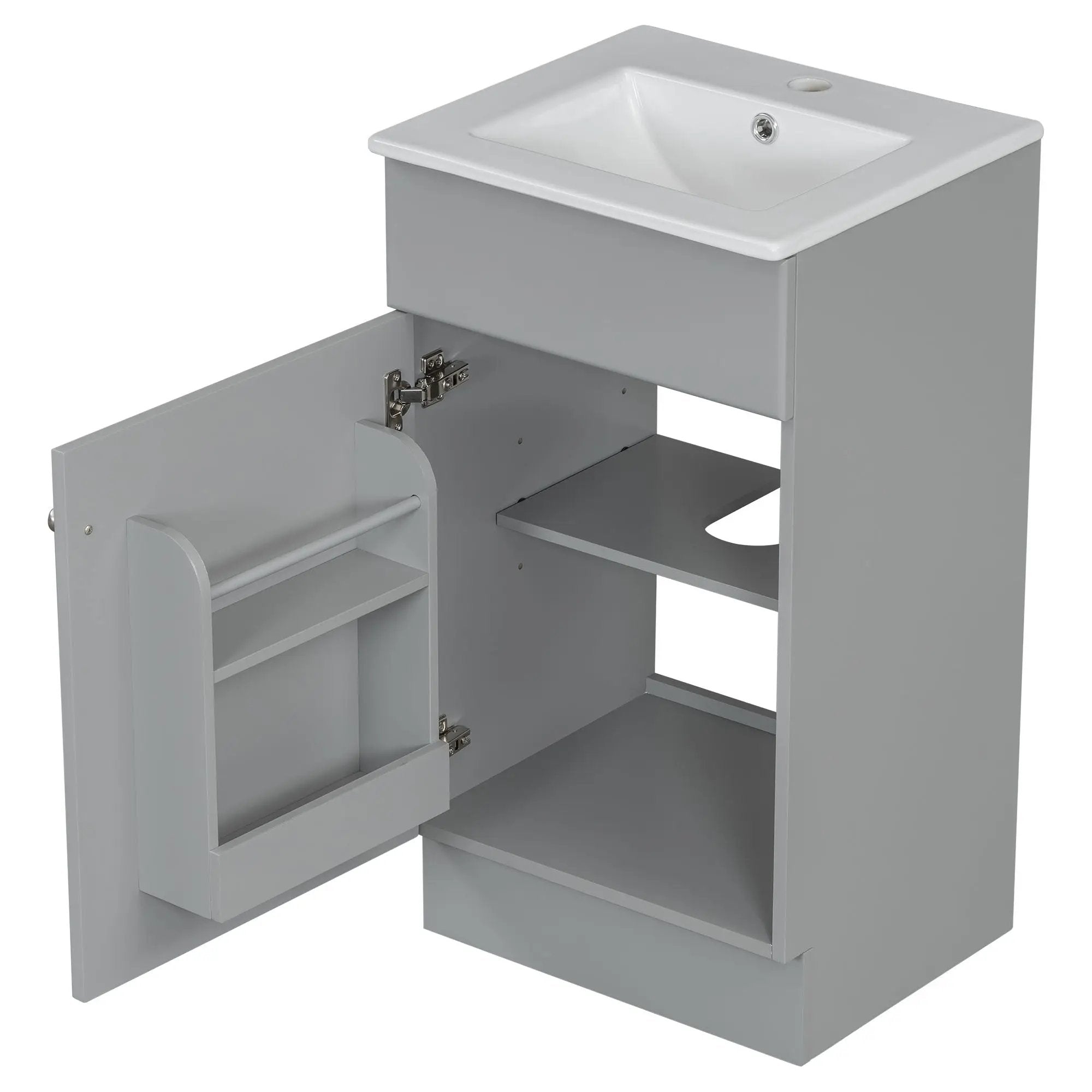 Bathroom Vanity With Sink, Cabinet With Adjustable Shelf by HouseOfZazla