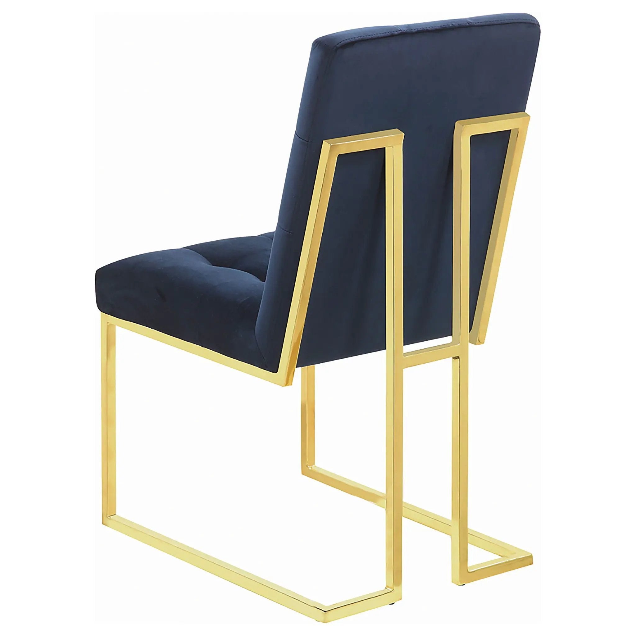 Cisco Velvet Upholstered Dining Side Chair Gold (Set of 2) by Unique Piece Furniture
