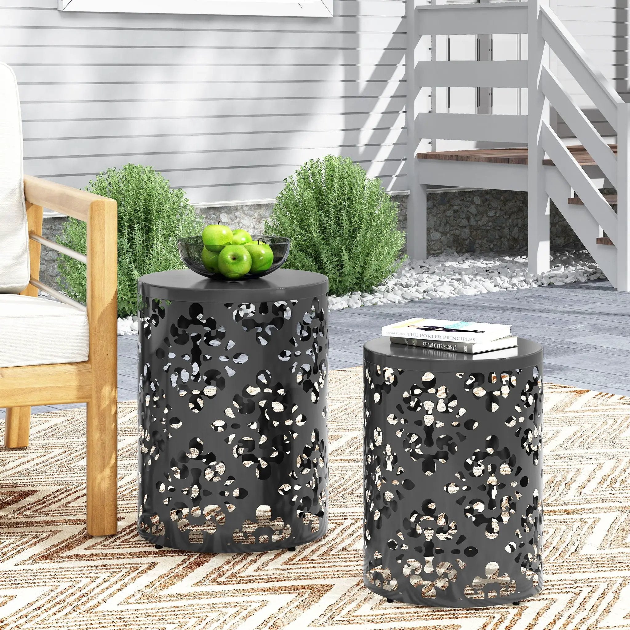 Outdoor Metal Modern Design End Table by HouseOfZazla