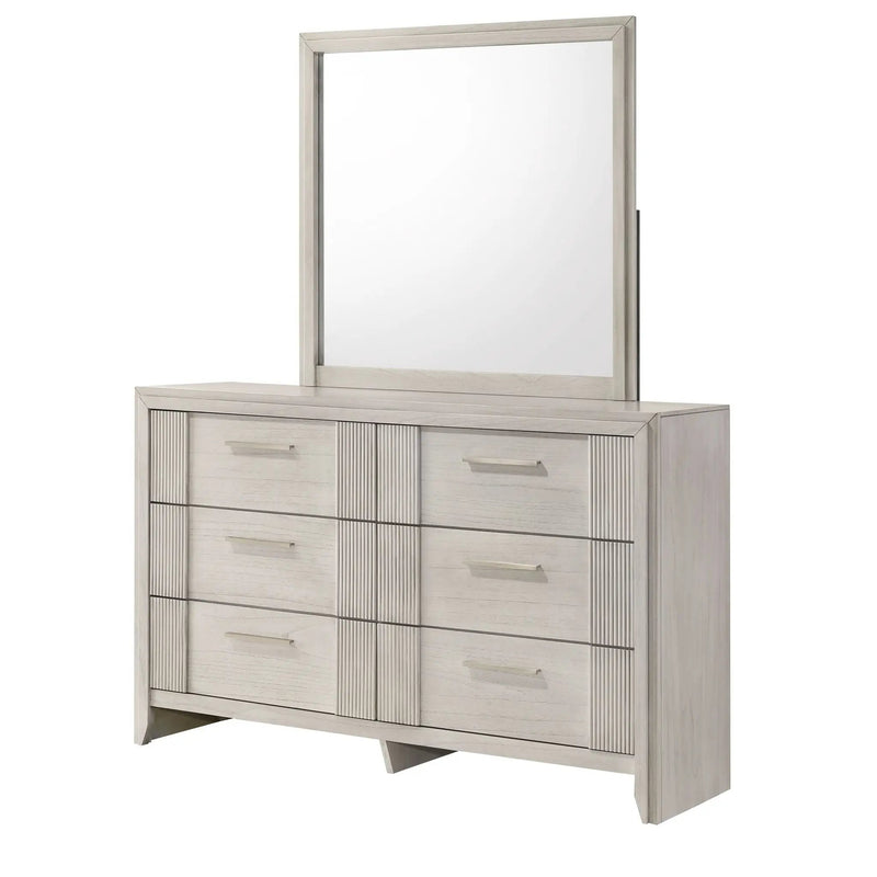 6 Drawer Storage Dresser Furniture - Antique White by Unique Piece Furniture