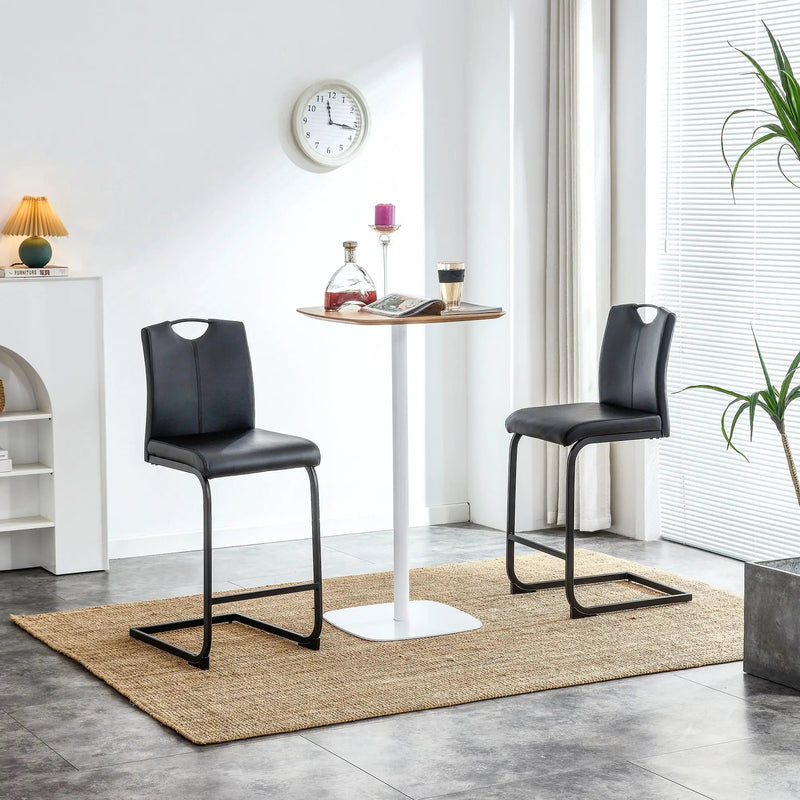 PU Chair Barstool Dining Counter Height Chair (Set of 2) by HouseOfZazla