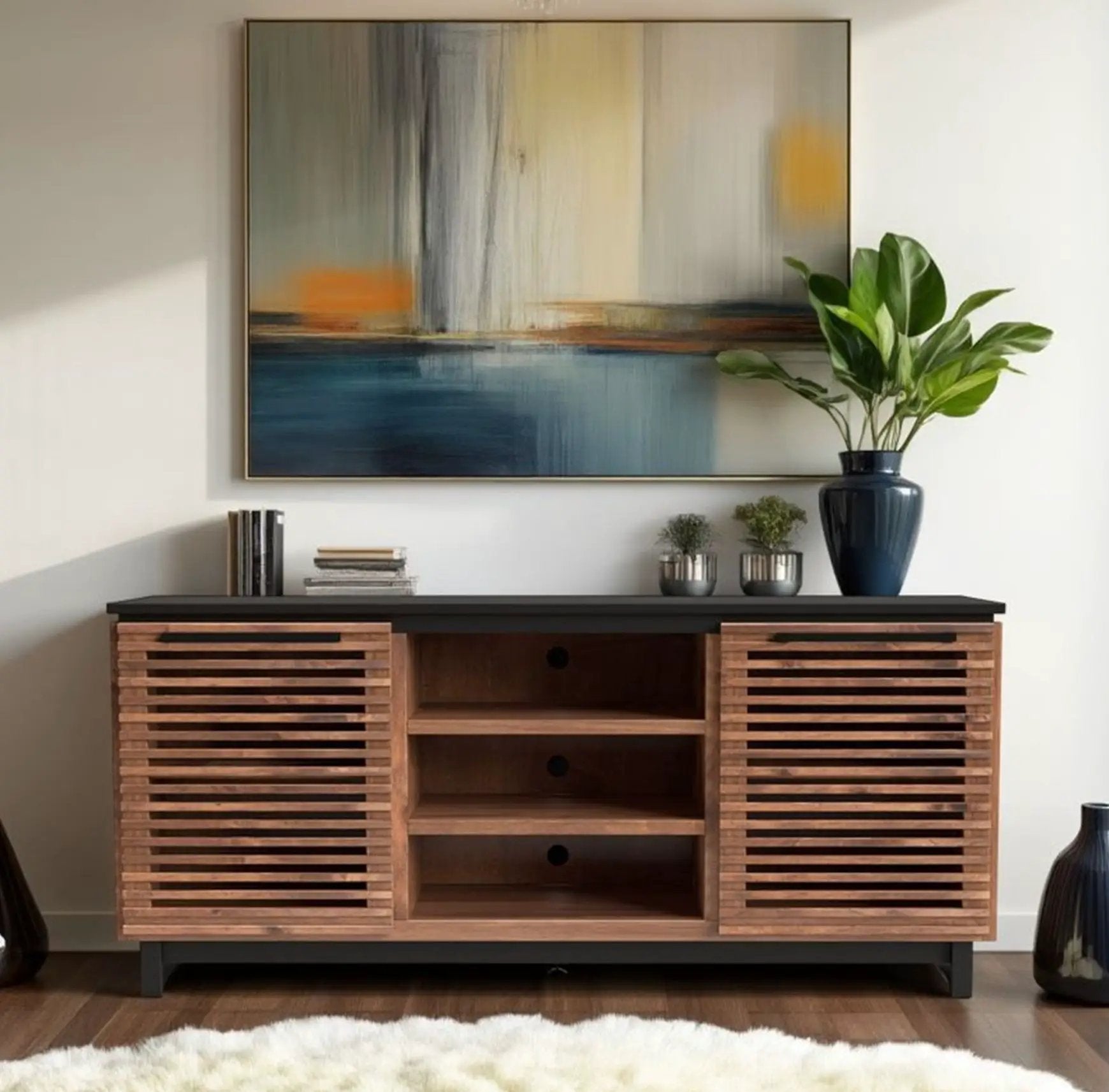 Cable Management TV Stand Console by Unique Piece Furniture