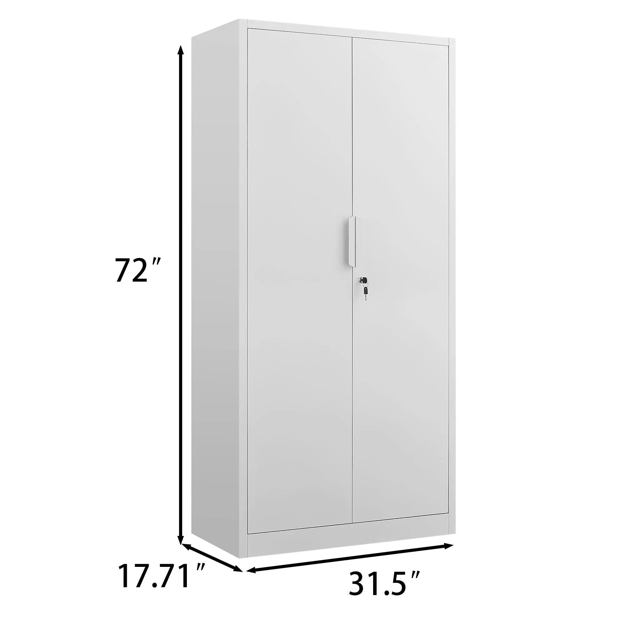 2 Door File Cabinet With Lock, 4 Adjustable Shelves, Heavy-Duty by Unique Piece Furniture