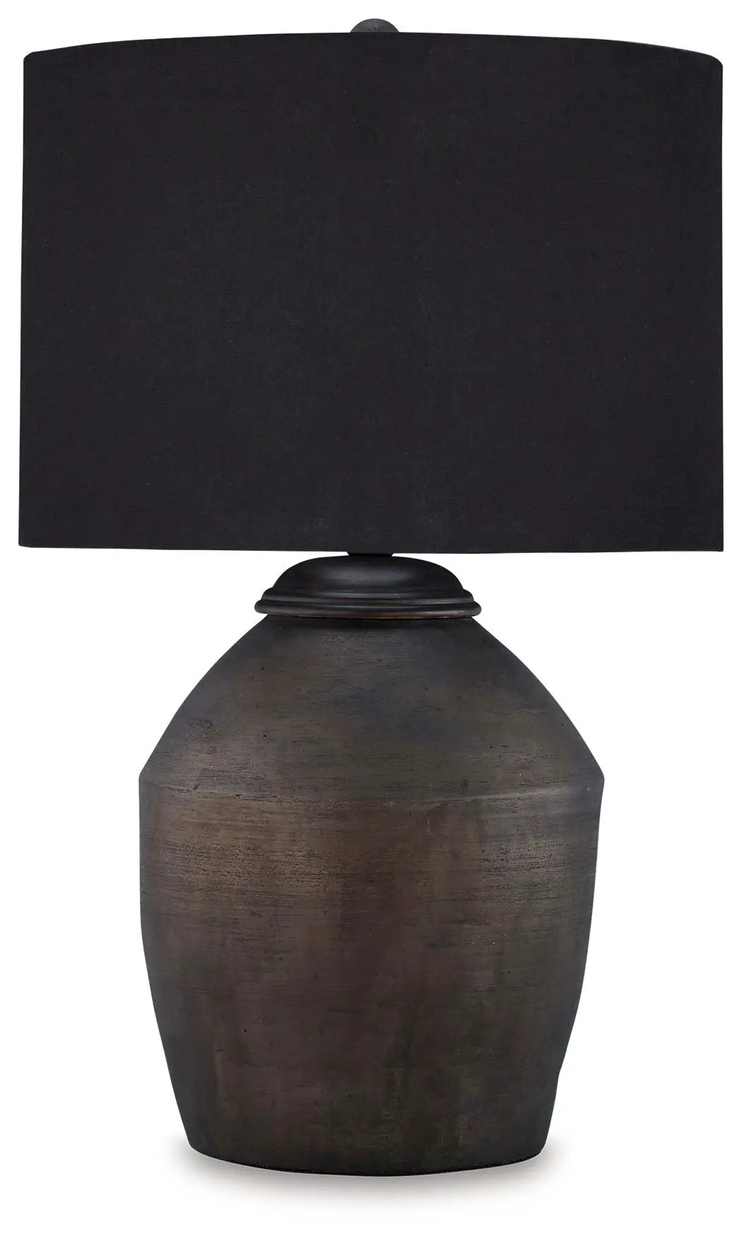 Naareman - Terracotta Table Lamp - Metallic Black by Unique Piece Furniture