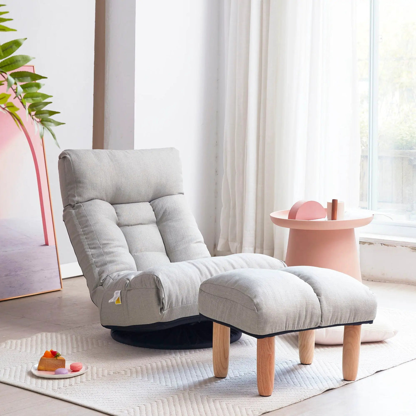 Adjustable Japanese Reclining Floor Chair Sofa With Metal Frame For Living Room by HouseOfZazla