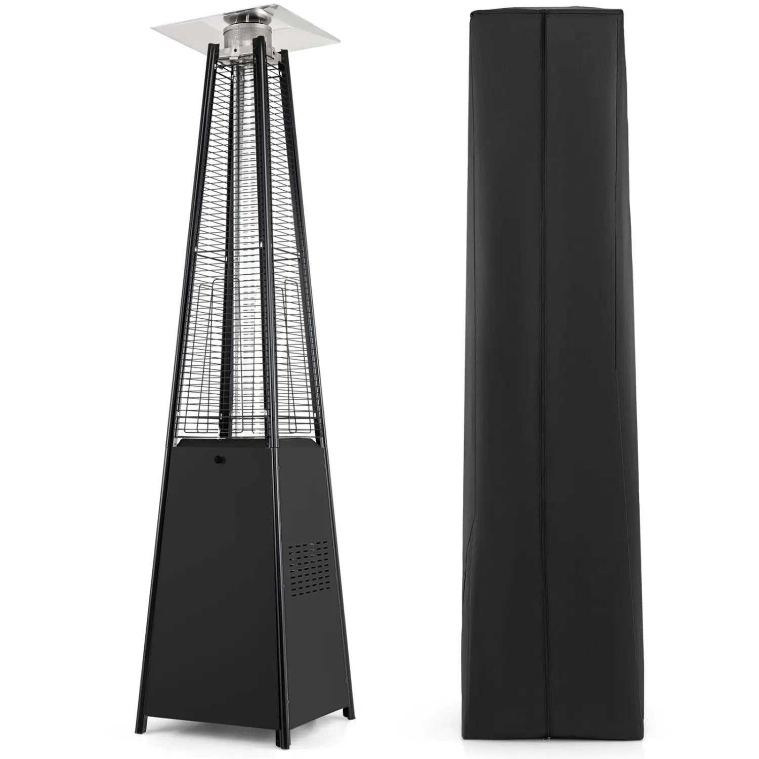 Pyramid Patio Heater 45000 BTU with Cover and Wheels by DirectDeals