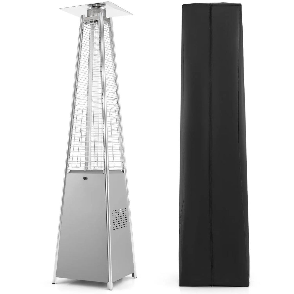Pyramid Patio Heater 45000 BTU with Cover and Wheels by DirectDeals