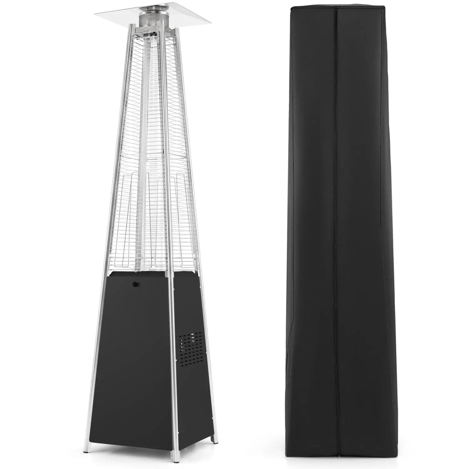 Pyramid Patio Heater 45000 BTU with Cover and Wheels by DirectDeals