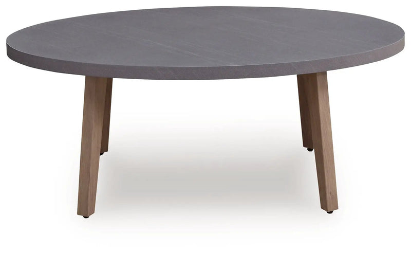 Harmony Headlands - Oval Cocktail Table - Natural / Gray by Unique Piece Furniture