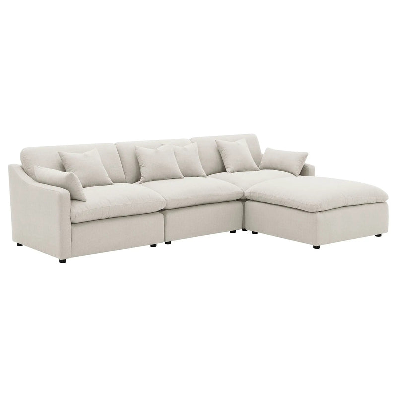 Hobson 4-piece Upholstered Modular Sectional Sofa Ivory by Unique Piece Furniture